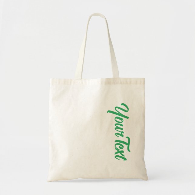 Tote Bag Élégante Typographie verte de la mer Texte Budget  (Devant)