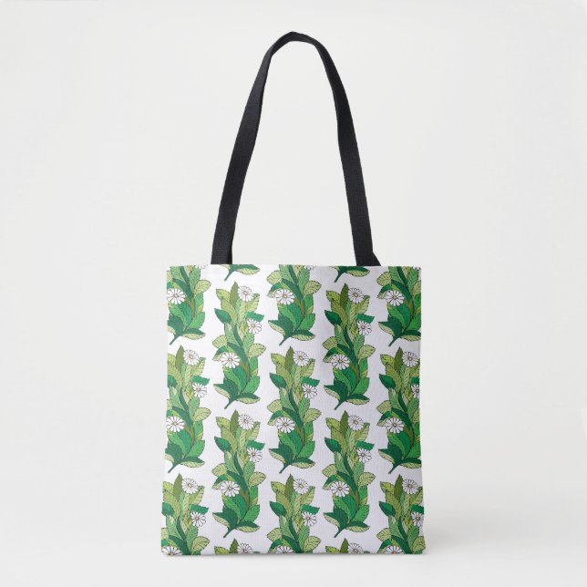 Tote Bag Élégantes Fleurs mignonnes de camomille motif flor (Devant)