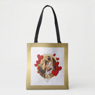 Tote Bag Élégantes Saint-Valentin, Amour, Cœur Rouge Annive