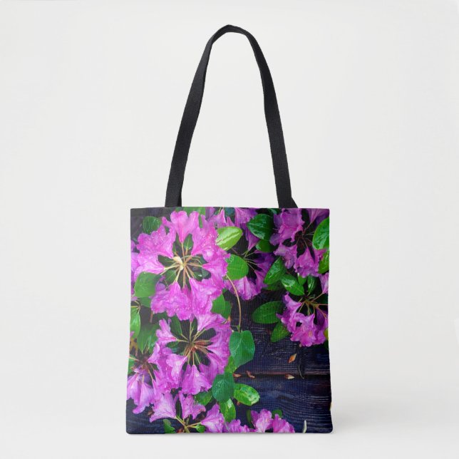 Tote Bag Elégants fleurs roses azalées roses (Devant)