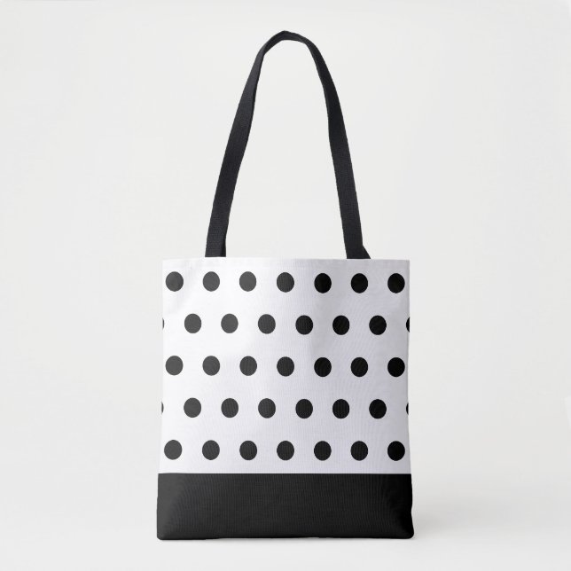 Tote Bag Élégants points noirs (Devant)