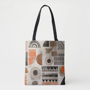 Tote Bag éléments africains dans des couleurs atténuées
