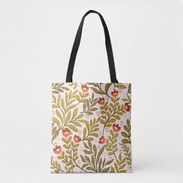 Tote Bag Eléments botaniques mignons Motif esthétique (Devant)
