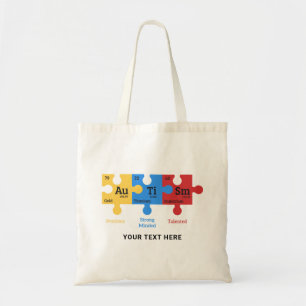 Tote Bag Éléments du tableau périodique de l'autisme person