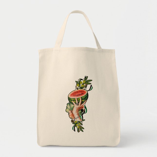 Tote Bag Éléments traditionnels de la Palestine sur la cart (Devant)