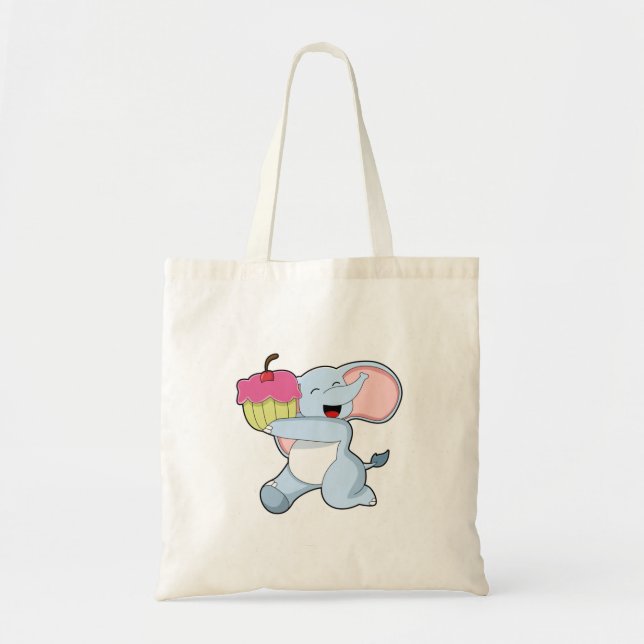 Tote Bag Eléphant au gâteau (Devant)