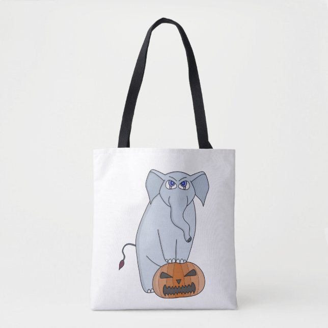 Tote Bag Eléphant citrouille (Devant)