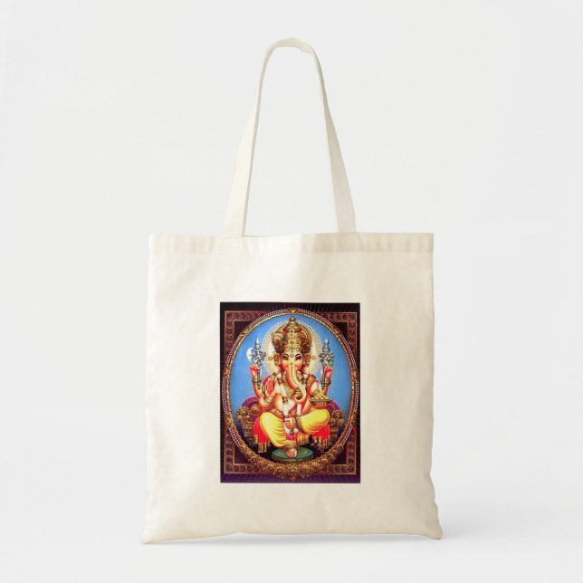 Tote Bag Éléphant d'Asie de Ganesha (गणेश) (Devant)