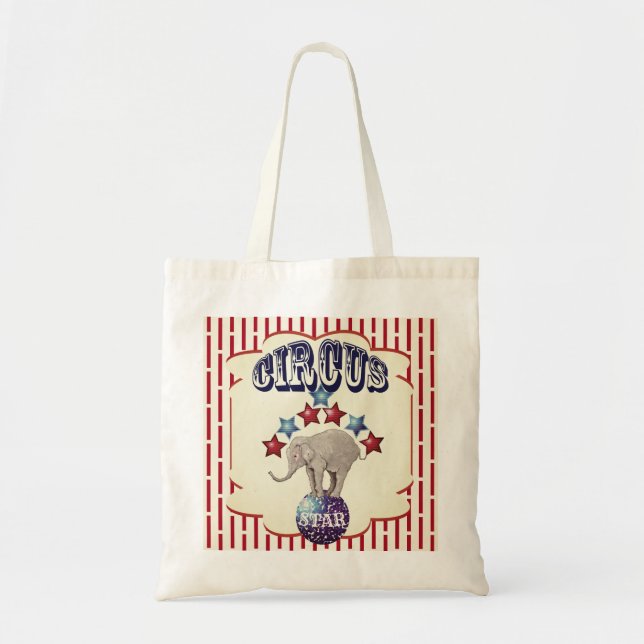 Tote Bag Eléphant de cirque vintage | Favoris (Devant)
