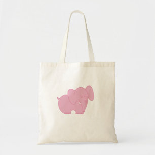 Tote Bag Eléphant doux (rose)