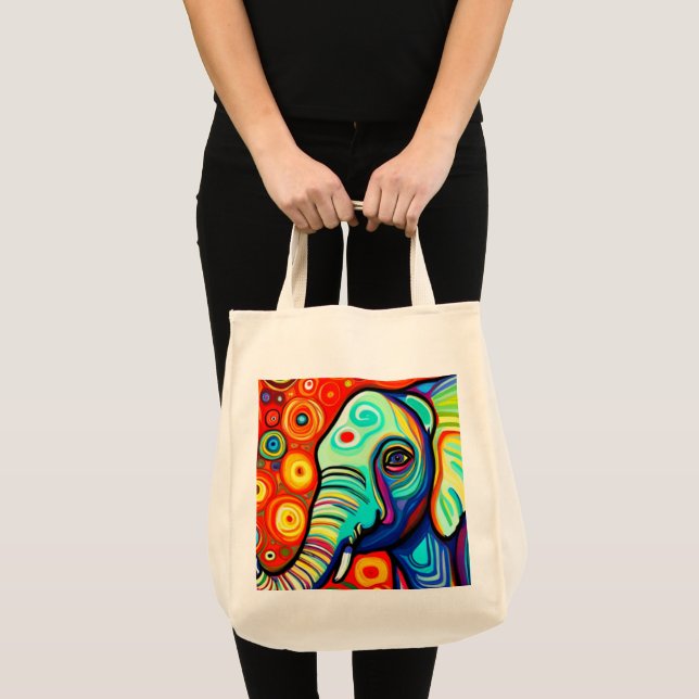 Tote Bag Eléphant excentrique (Devant (produit))
