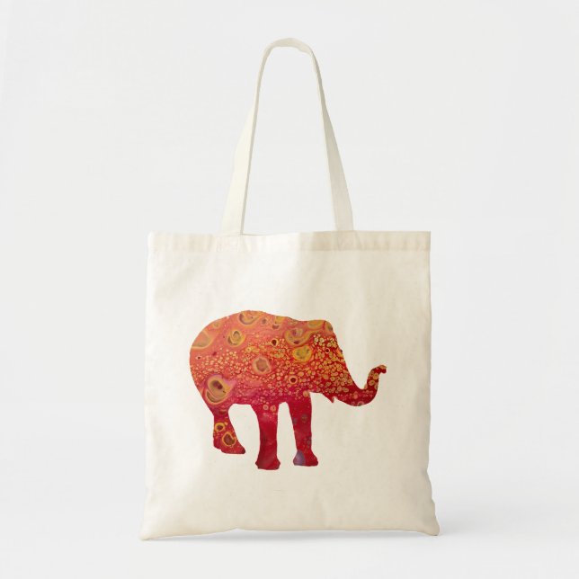 Tote Bag Éléphant liquide d'abrégé sur art (Devant)