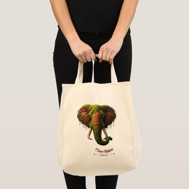 Tote Bag Eléphant Majestic - Eco inspirée de la nature (Devant (produit))