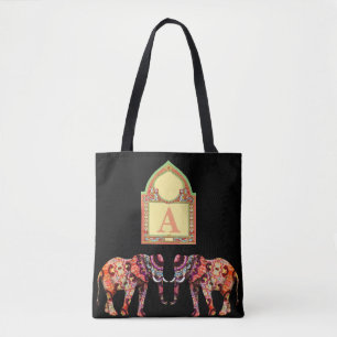 Tote Bag Éléphant Noir