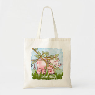Tote Bag Éléphant Rose Caché
