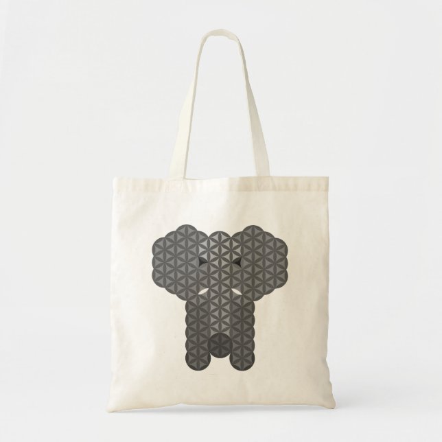 Tote Bag éléphant sacré - éléphant de la vie. (Devant)