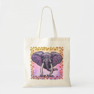 Tote Bag Eléphant Violet