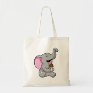 Tote Bag Elephant with chocolate gaufre ice cream