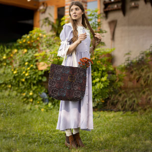 Tote Bag éléphants à tirage vintage