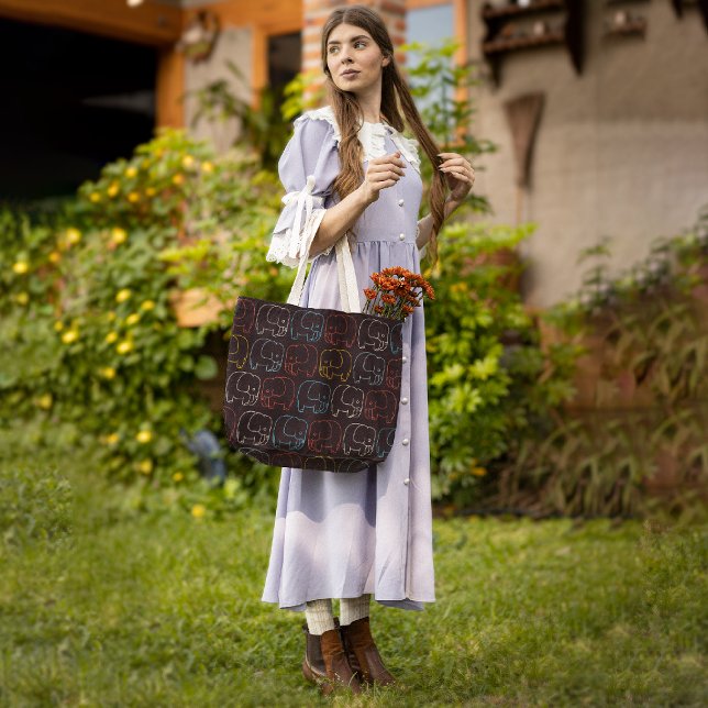 Tote Bag éléphants à tirage vintage (Créateur téléchargé)