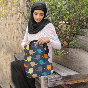 Tote Bag Eléphants caricaturaux
