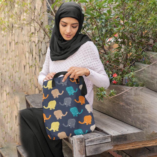 Tote Bag Eléphants caricaturaux (Créateur téléchargé)