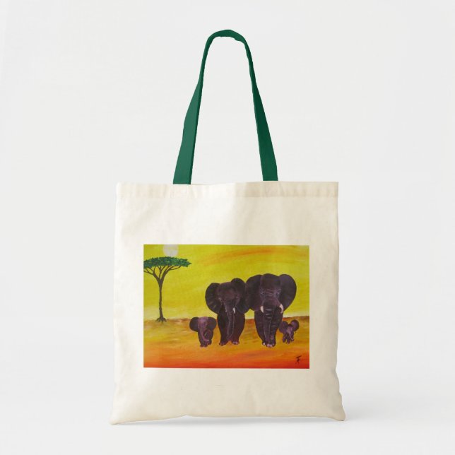 Tote Bag Éléphants - client (Devant)