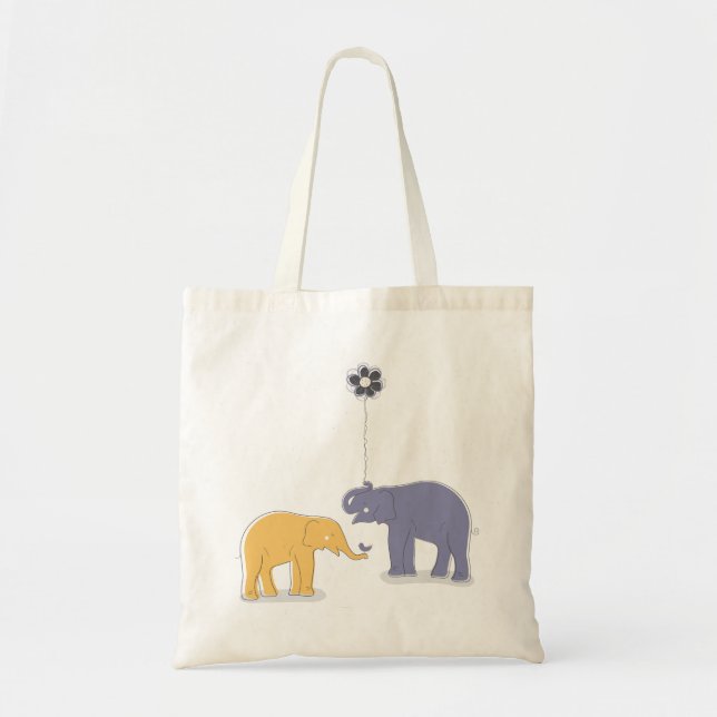 Tote Bag Éléphants Fourre-tout (Devant)