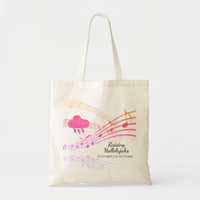 Tote Bag ÉLEVER HALLELUJAHS DANS LA TEMPÊTE ROSE personnali (Devant)