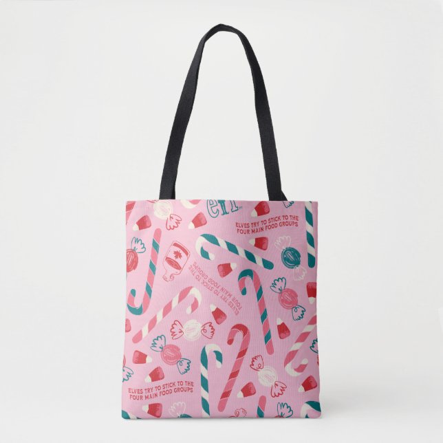 Tote Bag Elf Holiday Candy Motif (Devant)