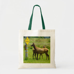 Tote Bag Elk Crossing California Wildlife Photography
