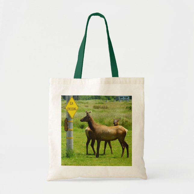 Tote Bag Elk Crossing California Wildlife Photography (Devant)