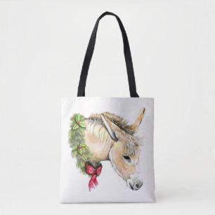 Tote Bag Ella l'âne de Noël