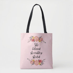 Tote Bag Elle Croyait Qu'Elle Pourrait Peindre Des Fleurs
