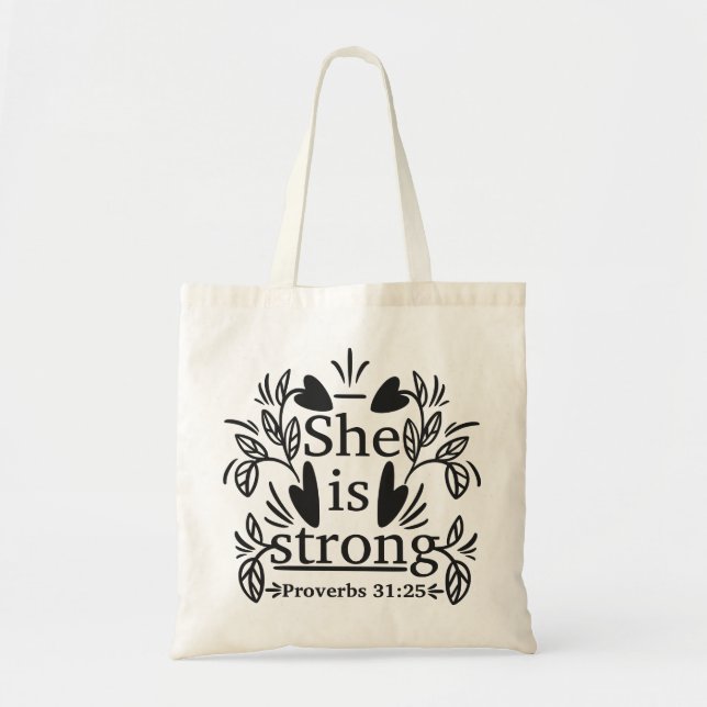 Tote Bag elle est forte.svg (Devant)