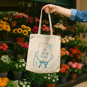 Tote Bag Elle est hors de la main du marché tiré citron ita