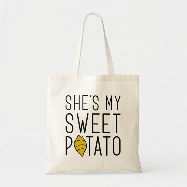 Tote Bag Elle est ma pomme de terre douce (Devant)