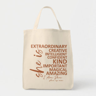 Tote Bag "Elle est moi" Typographie de l'affirmation de Moc