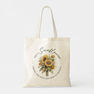 Tote Bag Elle est Sunflower Bohemian Romantic Boho Floral