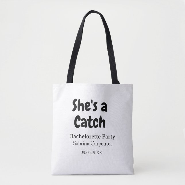 Tote Bag Elle est un nom de fête de bachelorette date simpl (Devant)
