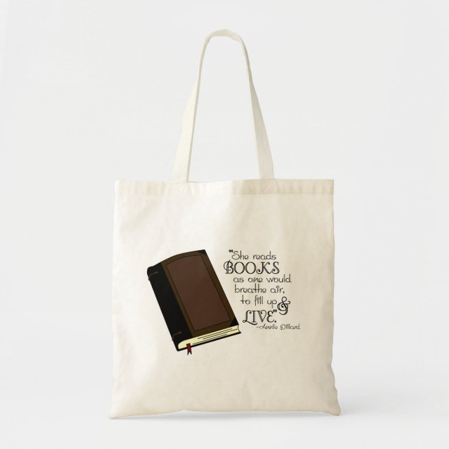 Tote Bag Elle lit des livres (Devant)