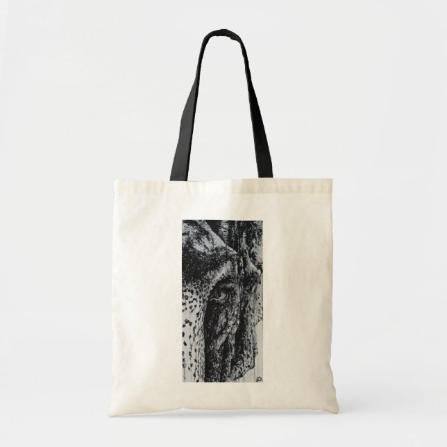 Tote Bag Ellie Elephant Asiatique Faune Jungle Animal Art (Devant)