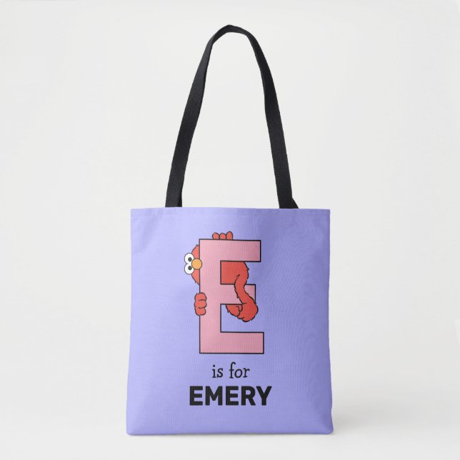 Tote Bag Elmo Alphabet | E Rose (Devant)