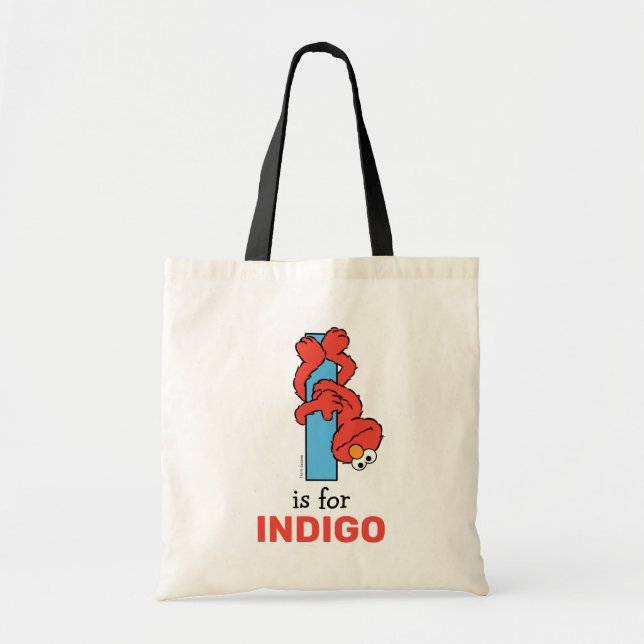 Tote Bag Elmo Alphabet | I Bleu (Devant)