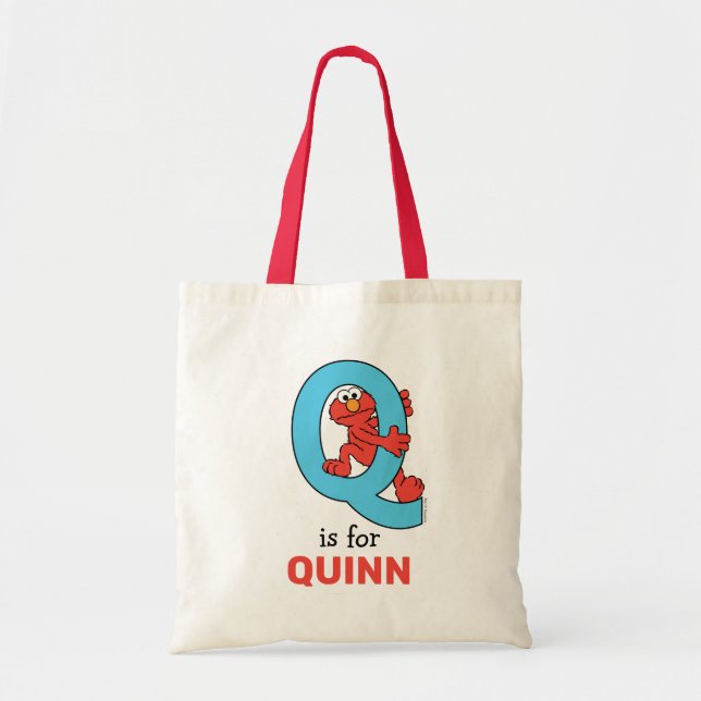 Tote Bag Elmo Alphabet | Q Bleu (Devant)
