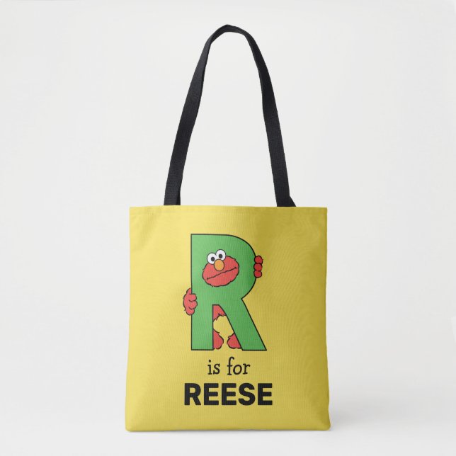 Tote Bag Elmo Alphabet | R Vert (Devant)