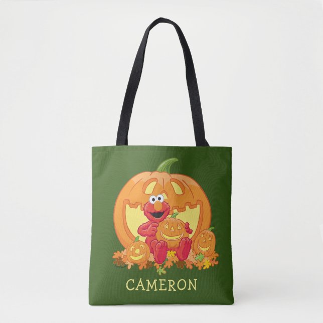 Tote Bag Elmo | Citrouilles d'Halloween (Devant)