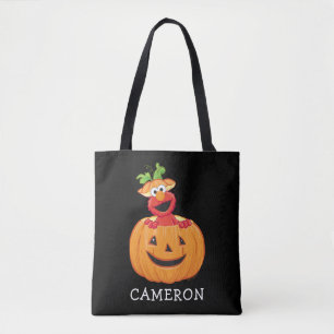 Tote Bag Elmo Halloween Jack-O-Lantern