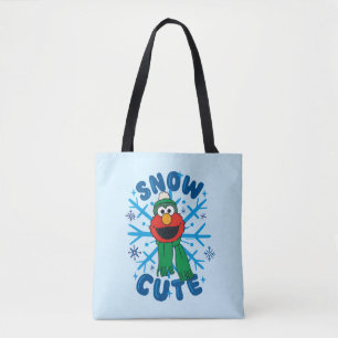 Tote Bag Elmo Snow Cute