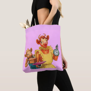 Tote Bag Elsie la vache et sa fille Beulah - C'est l'heure